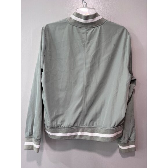 Gap Womens Bomber Jacket Size M Sage Green Zip-Up Front - Picture 4 of 10